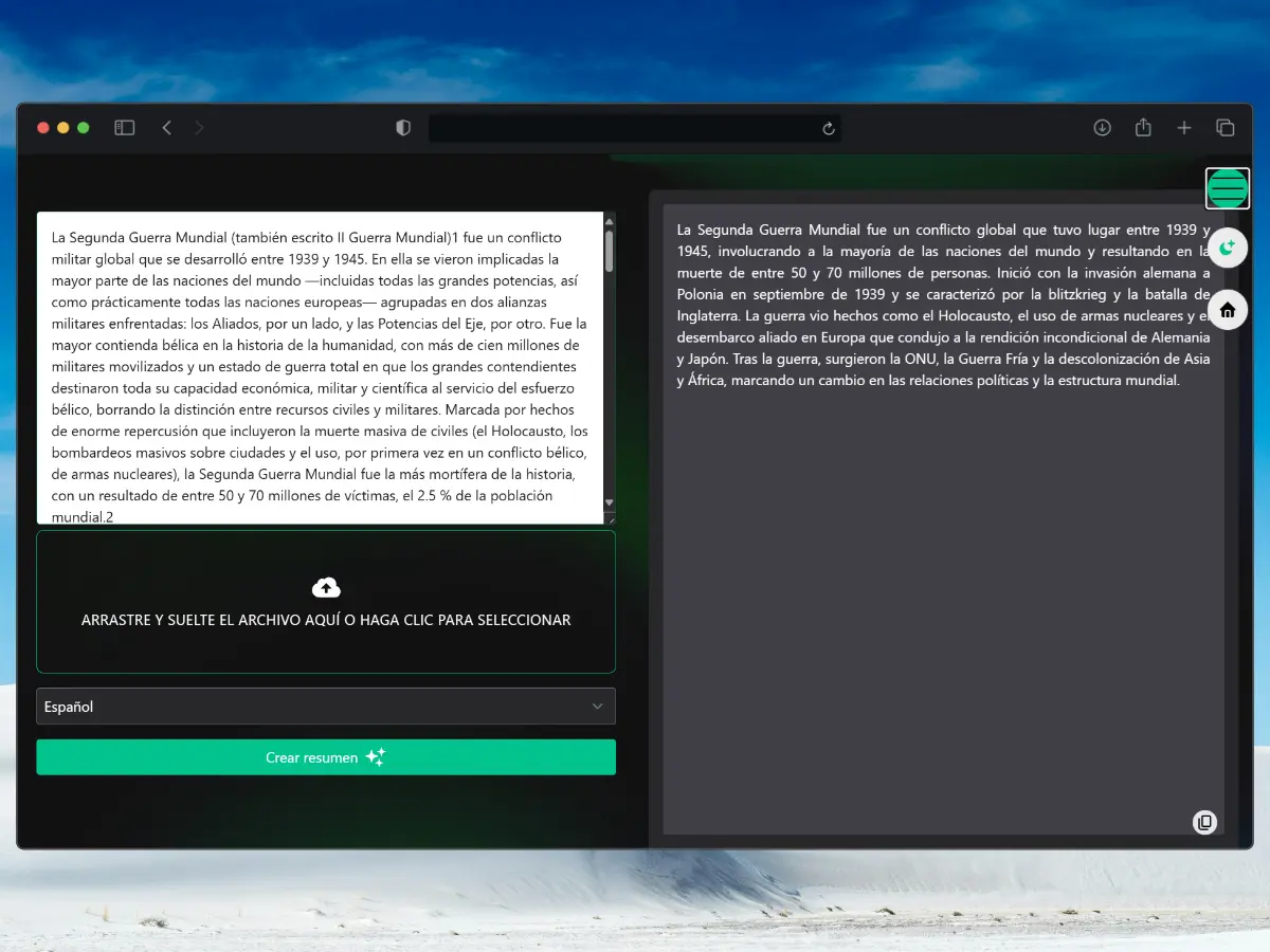 Simplifica y brilla con IA para resúmenes concisos y poderosos.